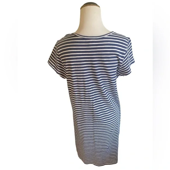 Joie Cotton Striped Tee Shirt Dress - Size M - Picture 2 of 5